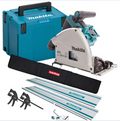 Makita DSP600ZJ 36V Brushless Plunge Saw Body Only with 2 x Guide Rail, Connector & Clamp Set