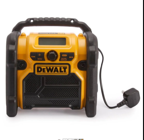 Dewalt DCR020 XR 10.8V 18V Compact DAB Digital Jobsite Radio 240V Body Only
