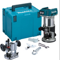 Makita DRT50ZJ 18V Brushless Router Trimmer With Plunge Router Base & Dust Nozzle Set