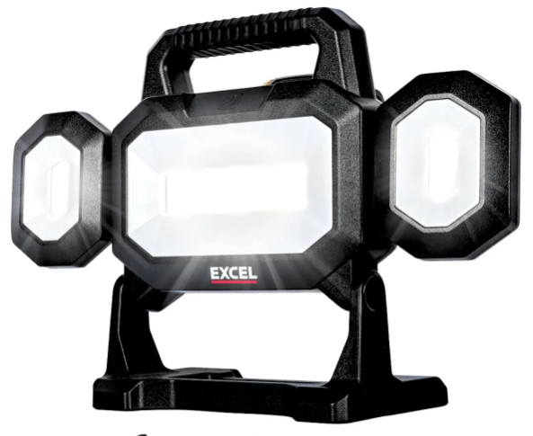 Excel 18V LED Work Light 5000 Lumens with Multi-Brand Battery Compatiblity