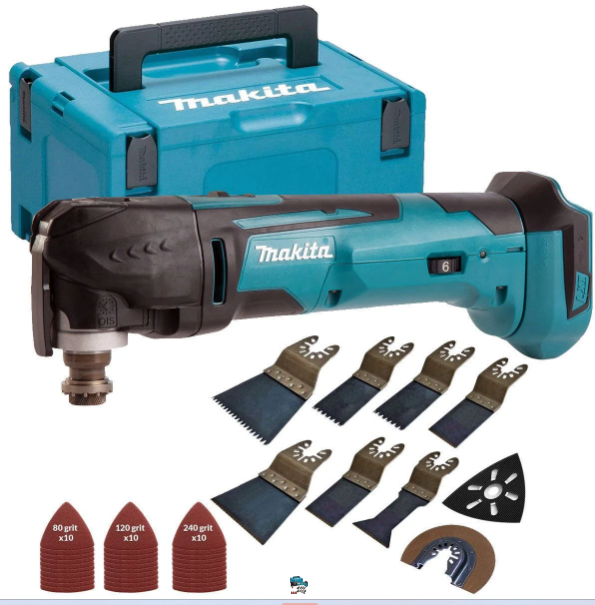 Makita DTM51Z LXT 18V Oscillating Multitool with 39 Piece Accessories Set & Makpac Case